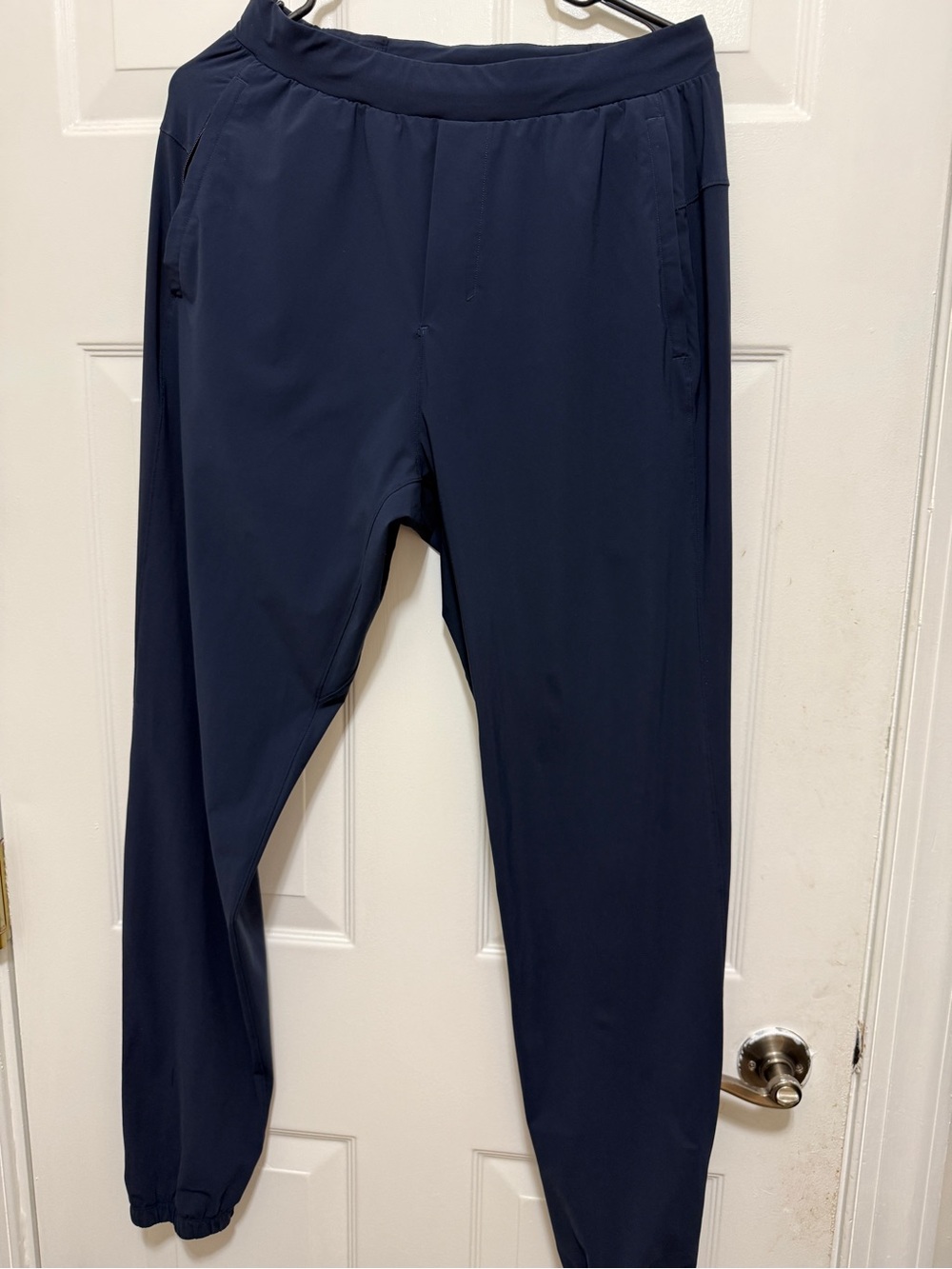Polyester jogger pants, Lululemon athletic joggers with ankle zipper . New W/O